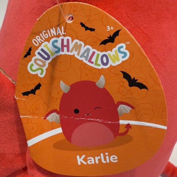 Squishmallows - Karlie the Devil Bat, 12 Inch, Hot Pink, Metallic Highlights - Picture 8 of 10
